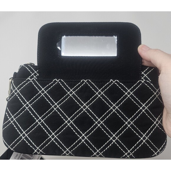 Vera Bradley Retired Limited Edition Flap Cosmetic Microfiber Spectator Wristlet - Picture 4 of 12